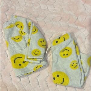 Old Navy Kids Matching Set - Yellow Smiley Faces on Light Blue